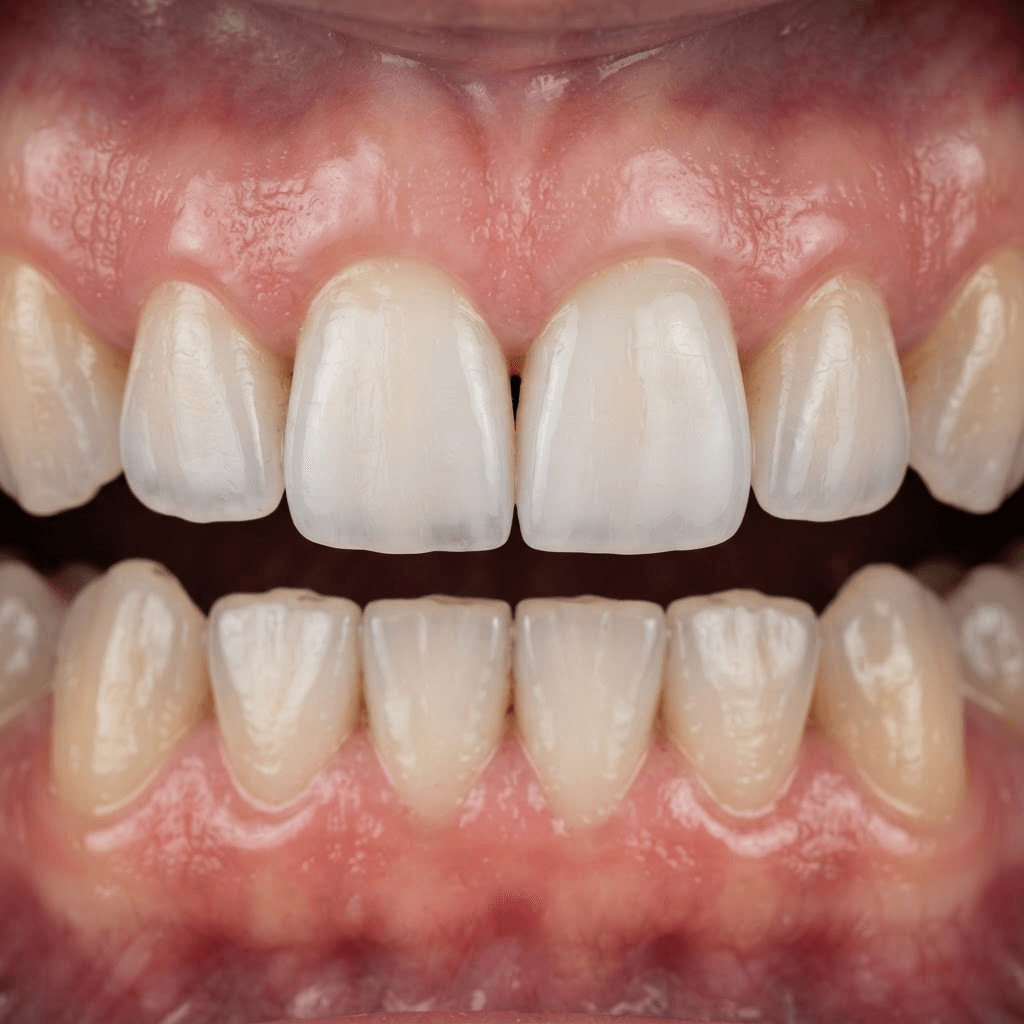 Porcelain crown restoration result