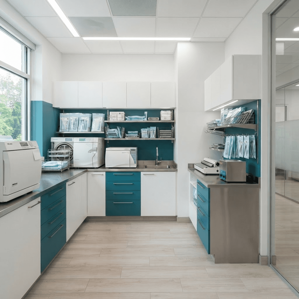 Sterilization and equipment area